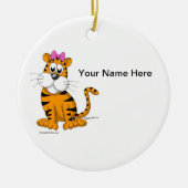 Tiger - Frauen Keramik Ornament (Vorne)