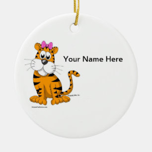Tiger - Frauen Keramik Ornament