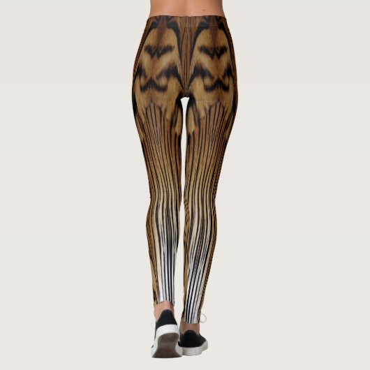 Tiger Fur Abstract Design Leggings (Rückseite)