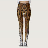 Tiger Fur Abstract Design Leggings (Vorderseite)