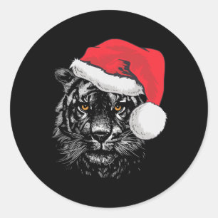 Tiger für Frauen Männer und Kinder Tiger Weihnacht Runder Aufkleber
