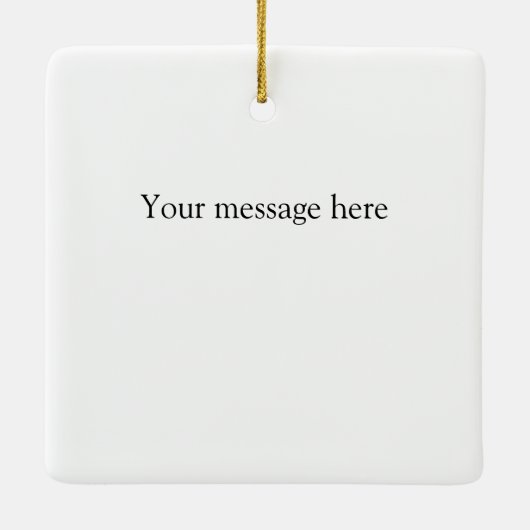 Tiger Fur Personalisierte Monogramm und Meldung Li Keramikornament (Rückseite)