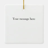 Tiger Fur Personalisierte Monogramm und Message Al Keramikornament (Rückseite)