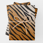Tiger Fur Realistisch gestreifte Wildtierdrucke Geschenkpapier Set (Beispiel)