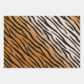Tiger Fur Realistisch gestreifte Wildtierdrucke Geschenkpapier Set (Vorderseite)