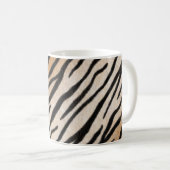 Tiger Fur Realistisch gestreifte Wildtierdrucke Kaffeetasse (VorderseiteRechts)