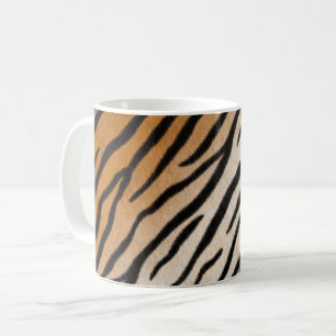 Tiger Fur Realistisch gestreifte Wildtierdrucke Kaffeetasse