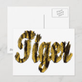 Tiger - Furry Text Postkarte (Vorne/Hinten)