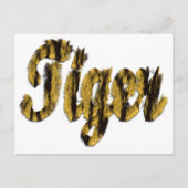 Tiger - Furry Text Postkarte (Vorderseite)