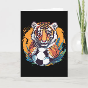 Tiger Fußball Byll Wildes Dschungeltier Karte
