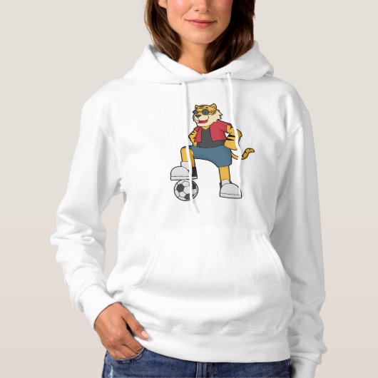 Tiger-Fußball-Fußball Hoodie (Vorderseite)