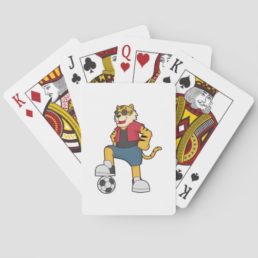Tiger-Fußball-Fußball Spielkarten (Rückseite)