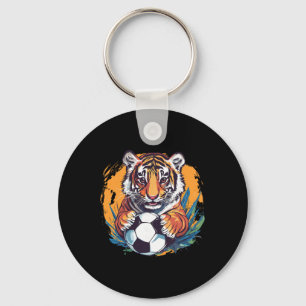 Tiger Fußball Ll Wilder Dschungeltier Schlüsselanhänger