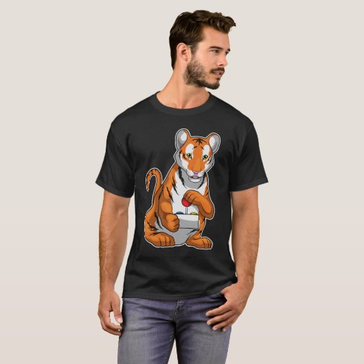 Tiger Gamer Controller T-Shirt (Vorne ganz)
