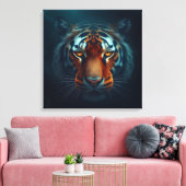 Tiger Gaze Leinwanddruck (Insitu (Wohnzimmer))