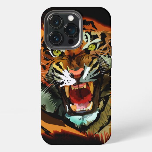 Tiger Gebrüll iPhone Hülle (Hinten)