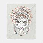 Tiger-gebürtiger Ureinwohner-Leiter Fleecedecke (Vorderseite)
