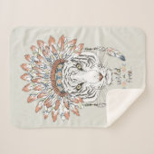 Tiger-gebürtiger Ureinwohner-Leiter Sherpadecke (Vorderseite (Horizontal))