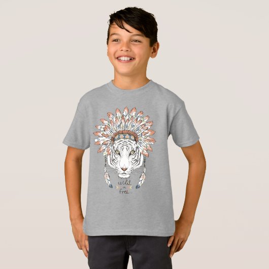 Tiger-gebürtiger Ureinwohner-Leiter T-Shirt (Vorne ganz)
