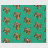 Tiger-Geburtstag Geschenkpapier (Flach)