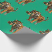Tiger-Geburtstag Geschenkpapier (Ecke)