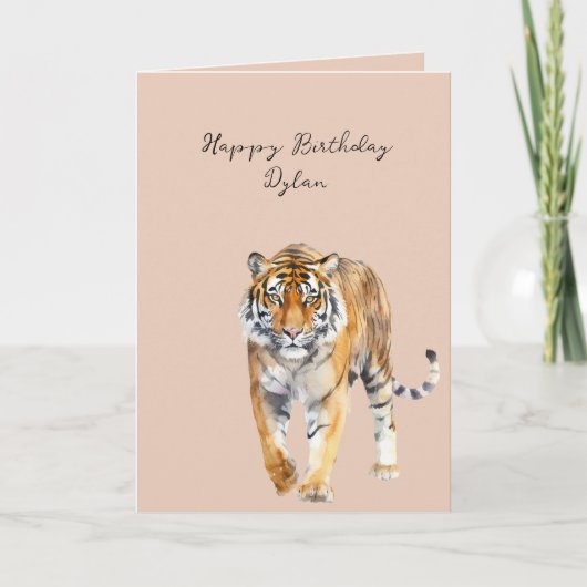 Tiger Geburtstag Karte (Vorderseite)