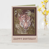 Tiger Geburtstag Karte (Gelbe Blume)