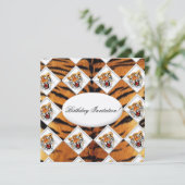 Tiger-Geburtstags-Einladung Einladung (Stehend Vorderseite)