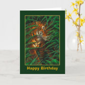 Tiger-Geburtstags-Karte Karte (Gelbe Blume)