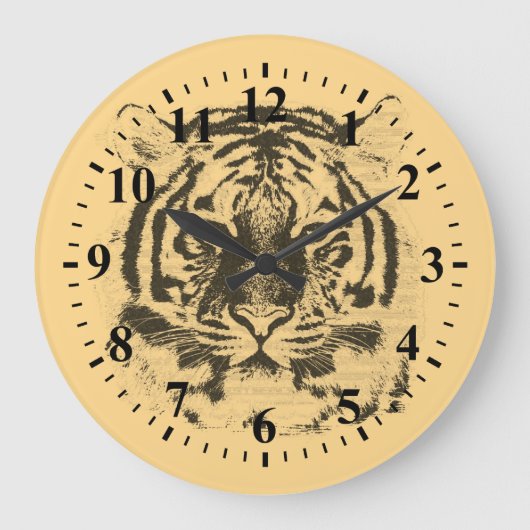 Tiger-Gefecht Nah 2 Große Wanduhr (Vorderseite)