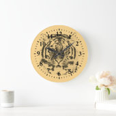 Tiger-Gefecht Nah 2 Große Wanduhr (Zuhause)