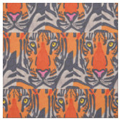 Tiger - gekämmter Baumwollstoff Stoff (Muster)