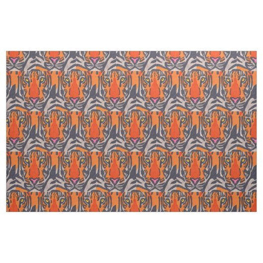 Tiger - gekämmter Baumwollstoff Stoff (Fat Quarter (45,7 x 55,9 cm))