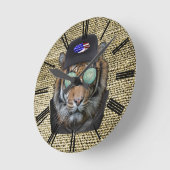 Tiger-gekleideter Witz Runde Wanduhr (Winkel)