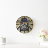 Tiger-gekleideter Witz Runde Wanduhr (Zuhause)
