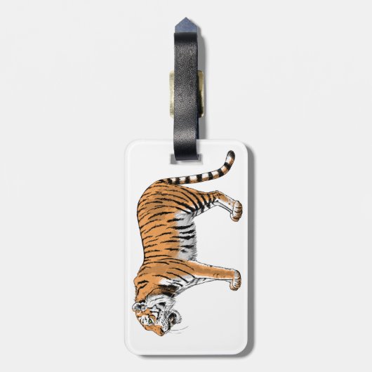 Tiger Gepäckanhänger (Rückseite vertikal)