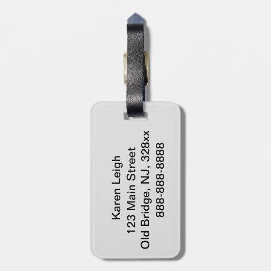 Tiger-Gepäckmarke Gepäckanhänger (Rückseite vertikal)