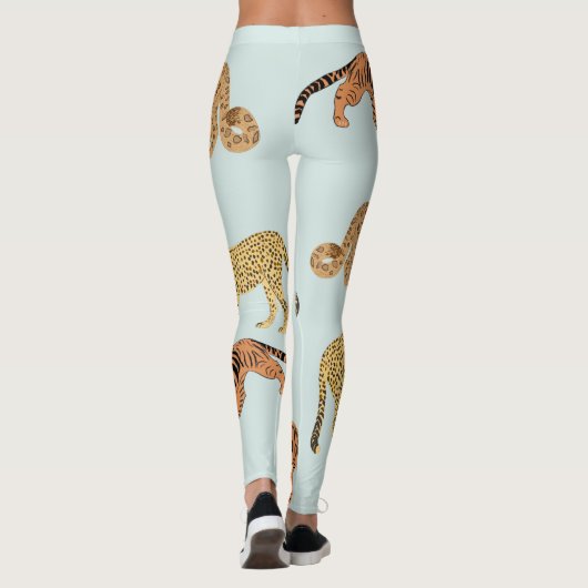 Tiger, Geparden und Leopard Leggings (Rückseite)