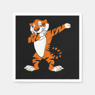Tiger-Geschenk Dabbing Niedliches Tiger tierisch Serviette