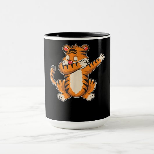 Tiger-Geschenk| Funny Tiger Dab Dabing Tiger Tasse (Zentrum)