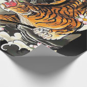 Tiger-Geschenk| Tiger Tattoo Coole Braune Geschenkpapier (Ecke)