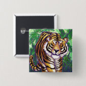 Tiger Geschenke & Accessoires Button (Vorne & Hinten)