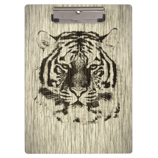 Tiger Gesicht #2 Klemmbrett (Vorderseite)