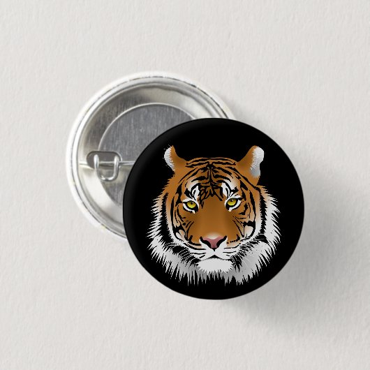 Tiger-Gesicht-Abzeichen Button (Vorne & Hinten)