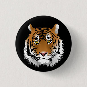 Tiger-Gesicht-Abzeichen Button