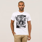 Tiger-Gesicht Elegante Bella+Leinwand Kurzschläfch T-Shirt (Vorne ganz)