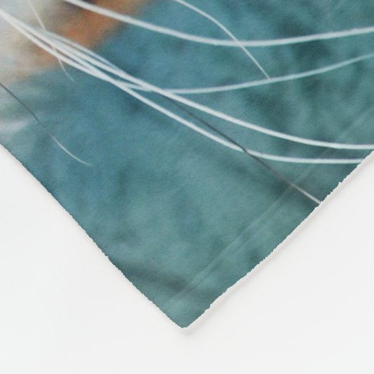 Tiger-Gesicht Fleecedecke (Ecke)