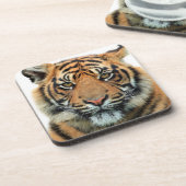 Tiger-Gesicht Getränkeuntersetzer (Linke Seite)