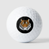 Tiger-Gesicht-Golfbälle Golfball (Vorderseite)