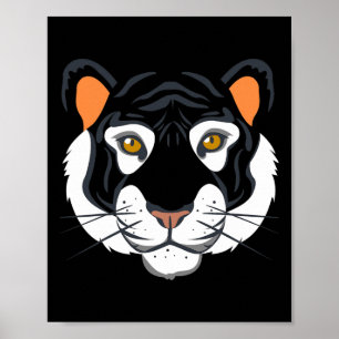 Tiger-Gesicht Kostüm Halloween, so tun, als wäre i Poster